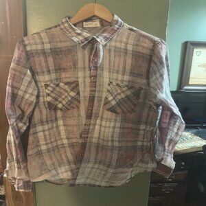 Women's Size 0X Maurice's Plaid Button Up